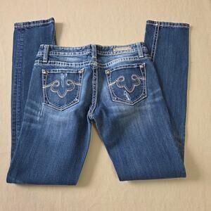 Rerock For Express woman's skinny blue jeans size 2R